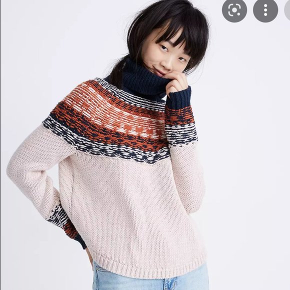 Madewell Sweaters - Madewell Brookdale Fair Isle Turtleneck Sweater